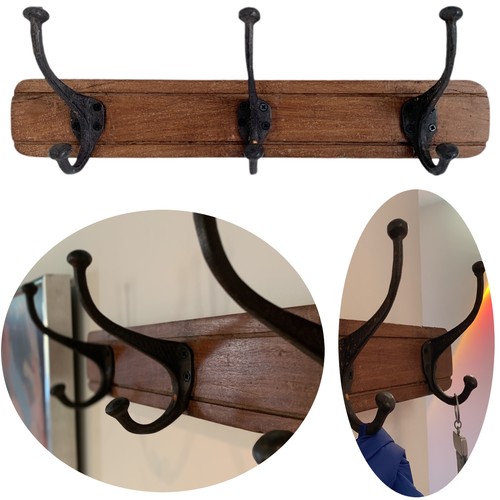 Vintage holz wandgarderobe - wandgarderobe, 3
